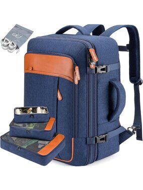 Lumesner 40L Expandable Travel Backpack, Carry On Backpack Flight Approved